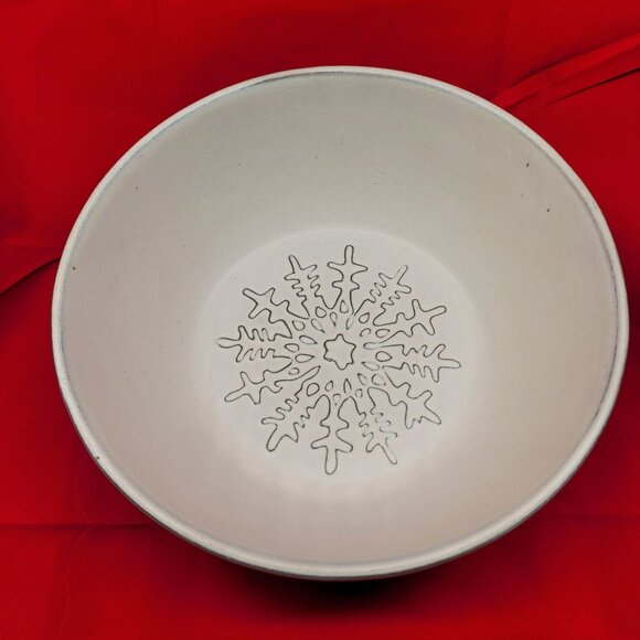 Other - Target Threshold Serving Bowl‎ Terracotta Christmas Winter Snowflake 10 in